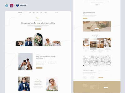 WeEver – Wedding Planner Elementor Template elementor template minimal web design wedding card wedding planner website wedding website wedding website design