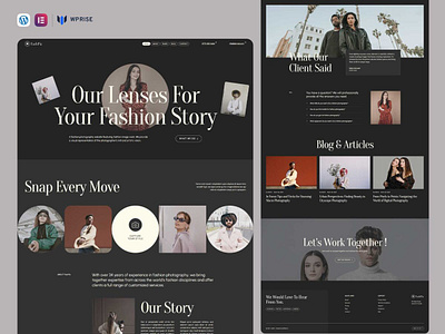 FashPic – Fashion Photography & Portfolio Elementor Template branding design elementor template fashion photography fashion photography template fashion photography website graphic design ui web design