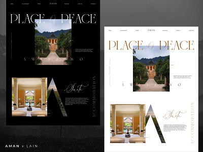 AMAN - Peaceful Luxury Resort Website Design branding company company profile design holiday hotel international layout luxury resort ui ui design ux web layout webdesign website website design website layout