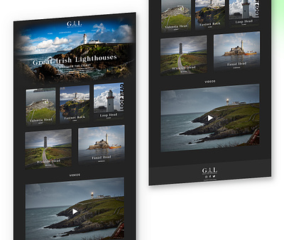 Great Irish Lighthouses Web Design 🗼 landing page lighthouse lighthouse website ui web design web designer