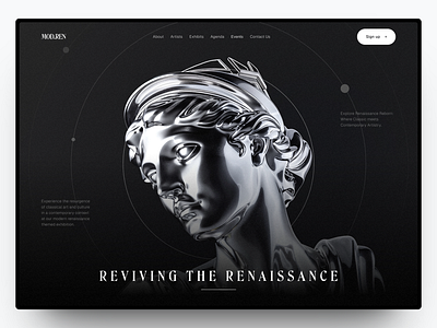 Mod.ren - Website Design art branding design graphic design landing page modern renaissance ui web design website