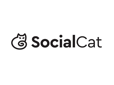 Social Cat logo design branding cat design graphic design identity logo logotype mark vector