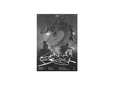 poster design | seddhe maut black design dragon poster rapper