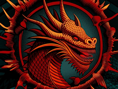 DWC "Red Dragon" rash guard design apparel bjj branding dragon fantasy grappling illustration illustrations jiu jitsu logo logo design mma rash guard silkscreen sportswear vector vector art