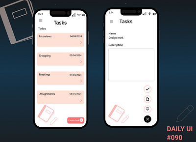 DailyUI #090- Create New app design ui ux