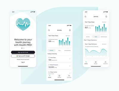 Healthcare App Interface app app design app interface design health app health tracking healthcare interface design mobile mobile app product product design ui uidesign uiuxdesign ux uxdesign