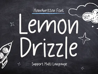 Lemon Drizzle is handwritten font education
