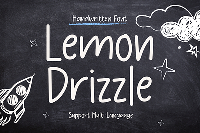 Lemon Drizzle is handwritten font education
