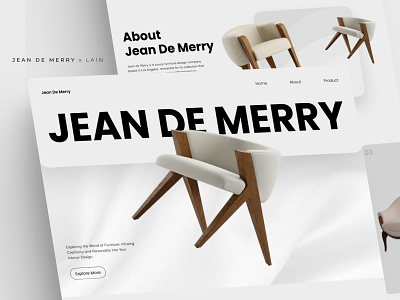 Jean de Merry - Furniture and Lighting Company Website branding company company profile design furniture international landing page layout luxury ui ui design ux web layout webdesign website website design website layout websites