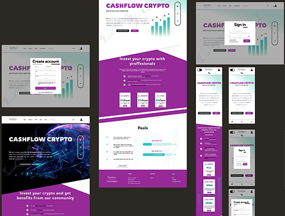 CASHFLOW CRYPTO graphic design ui