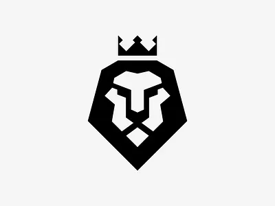 Lion King Minimalist Logo animal crown design graphic design illustration jungle king leo lion lion king logo logo design logos minimalist modern predator royal simple wild wildlife