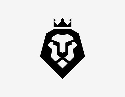 Lion King Minimalist Logo animal crown design graphic design illustration jungle king leo lion lion king logo logo design logos minimalist modern predator royal simple wild wildlife