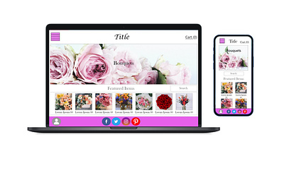 Florist Responsive Website adobexd prototyping responsive website design user research ux design web design wireframing