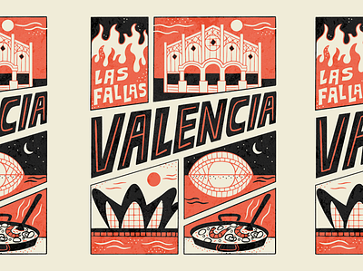 Valencia Design architecture branding city design espana europe explore food graphic handlettering illustration landscape las fallas lettering merch nature spain t shirt travel valencia