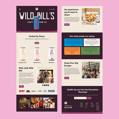 Craft Beverage landing page concept soda ui ui design uiux webdesign