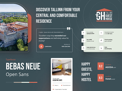 TGH: Hostel Branding branding design design system estonia figma graphic design hospitality hostel hotel logo old town room tallinn tourism tourist travel ui uiux ux