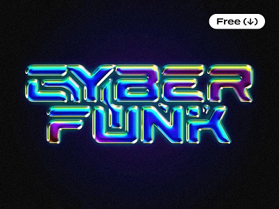 Cyber Funk: Futuristic Chrome Effect chrome download effect free freebie glass glossy glowing logo logotype metal metallic mockup pixelbuddha polished psd shining shiny template text