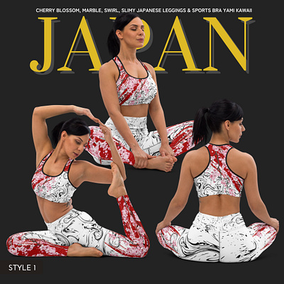 Cherry Blossom graphic design workout outfit