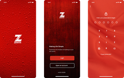 Zenith Bank App Login bank banking finance fintech mobile ui