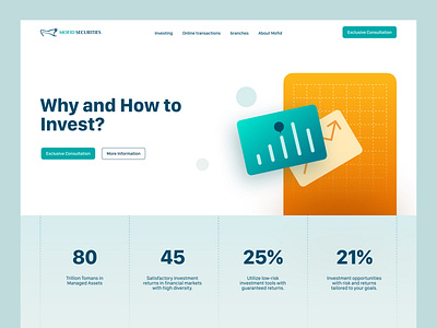 Mofid Investment design landing ui uidesign ux