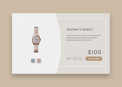 Women's watch product page ecommerce product page sales store ui watches