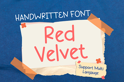 Red Velvet is a handwritten font education