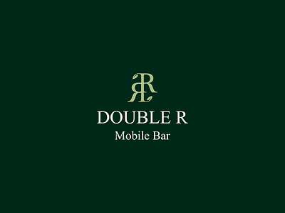 Double R lettermark bar design drink food food drink leaf leaves lettermark logo logo design meal minimal minimalist mobile bar monogram rr