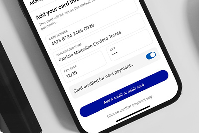 add your credit card add credit card app design button card card information credit card input iphone mobile app mobile design switch ui uidesign ux ux design