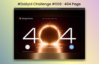 #DailyUI Challenge #008 (404 Page Design) app branding design graphic design illustration logo typography ui ux vector
