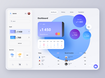 The bank's interface animation branding design design system figma flat fluent graphic design icon illustration interface logo motion graphics prototype ui ux web