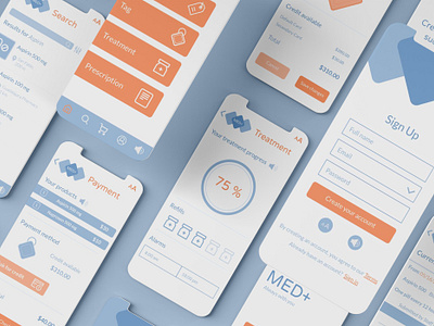 MED+ MEDICAL SERVICE FOR SENIOR PEOPLE app design research service ui ux