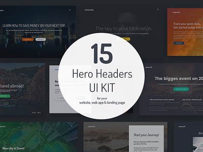 Minicraft - 15 Hero Headers UI Kit banner banners creative header header ui kit headers hero ui kit home page homepage landing page resources slider ui ui ki web banner web header website banner website header