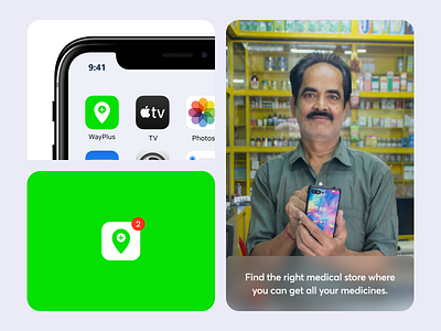 WayPlus Branding Concept guruprakash guruprakash adimulam health hyderabad medical mobile app pharmacy product design startup ui ux wayplus