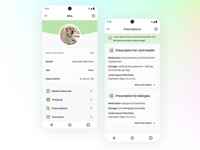 DailyUI #006 - User profile | Pet profile app dailyui dailyui 006 pet profile ui user profile