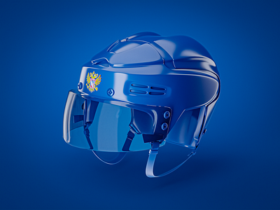 Ice Hockey Federation of Russia 3d 3d art 3d design 3d digital 3d visual blender cycles hard surface helmet hockey modeling props render