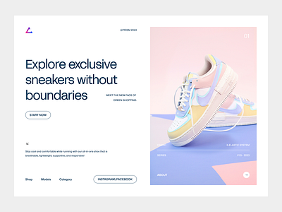 Sneakers Ecommerce Landing Page @ Flagship ecommerce figma landing page nike sneakers ui uiux ux web design website design