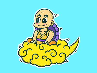 Krillin & Nimbus cloud dbz dragonball krillin nimbus