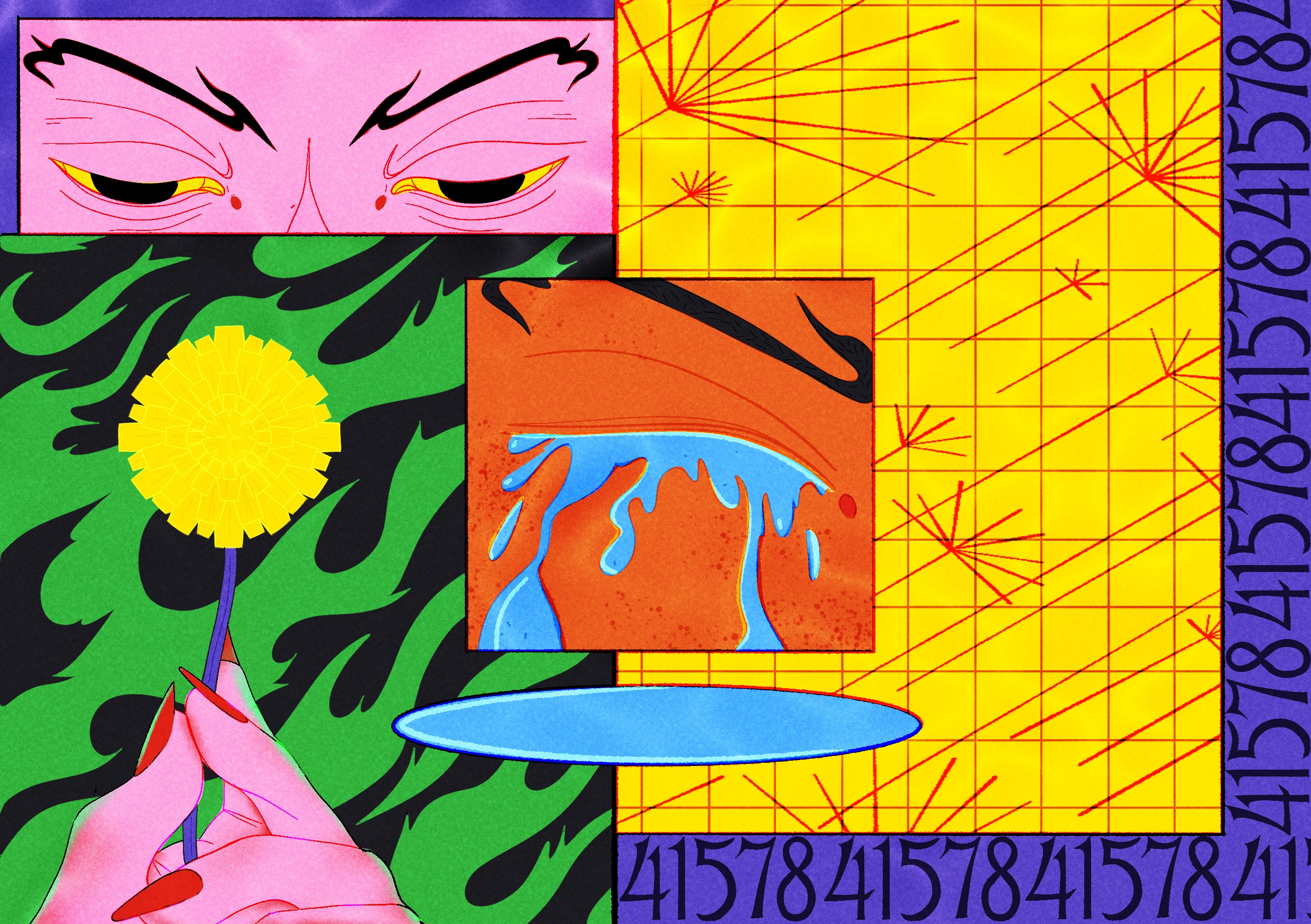 home.404 ed editorial illustration mental health procreate