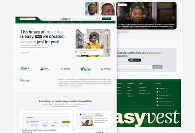 Easyvest Website Design app branding finance fintech ui uiux webdesign website