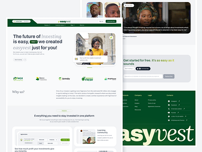 Easyvest Website Design app branding finance fintech ui uiux webdesign website