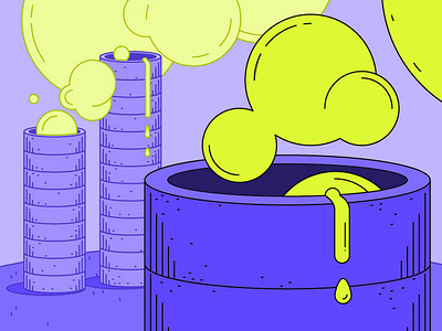 Dirty data co2 data dirty emissions illustration servers simple slime