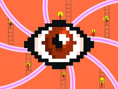 Pixel eye of understanding editorial eye illustration pixel simple