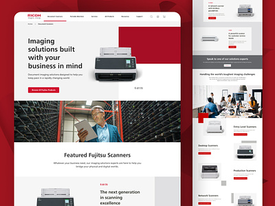 Ricoh E-commerce Project e commerce ecommerce red technology ui design web design website