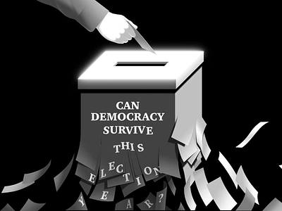 Can Democracy Survive This Election Year? art design editorial illustration illustration metaphor narrative poster