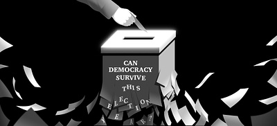 Can Democracy Survive This Election Year? art design editorial illustration illustration metaphor narrative poster