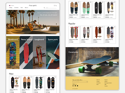 Skate shop | Website | E-commerce | Home page design ecommerce interface shop ui ux website