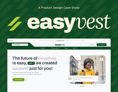 Easyvest - Design Case Study branding casestudy finance fintech investment ui uiux ux uxdesign webapp webdesign