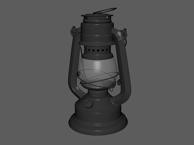 Oil Lamp 3d 3dmodeling arnold hardsurface maya render topology zbrush