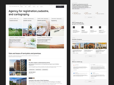 FOX CONSTRUCTION - Website cadastral construction geodesist project sale ui ux webdesign