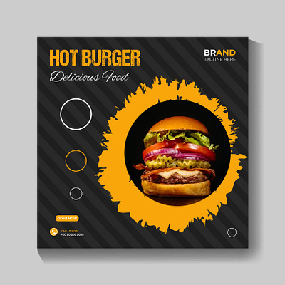 Food Design Social Media Post business card design more flyer design graphic design logo roll up banner social media post